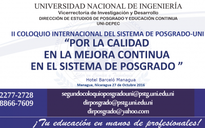 II COLOQUIO DEL SISTEMA DE POSGRADO UNI