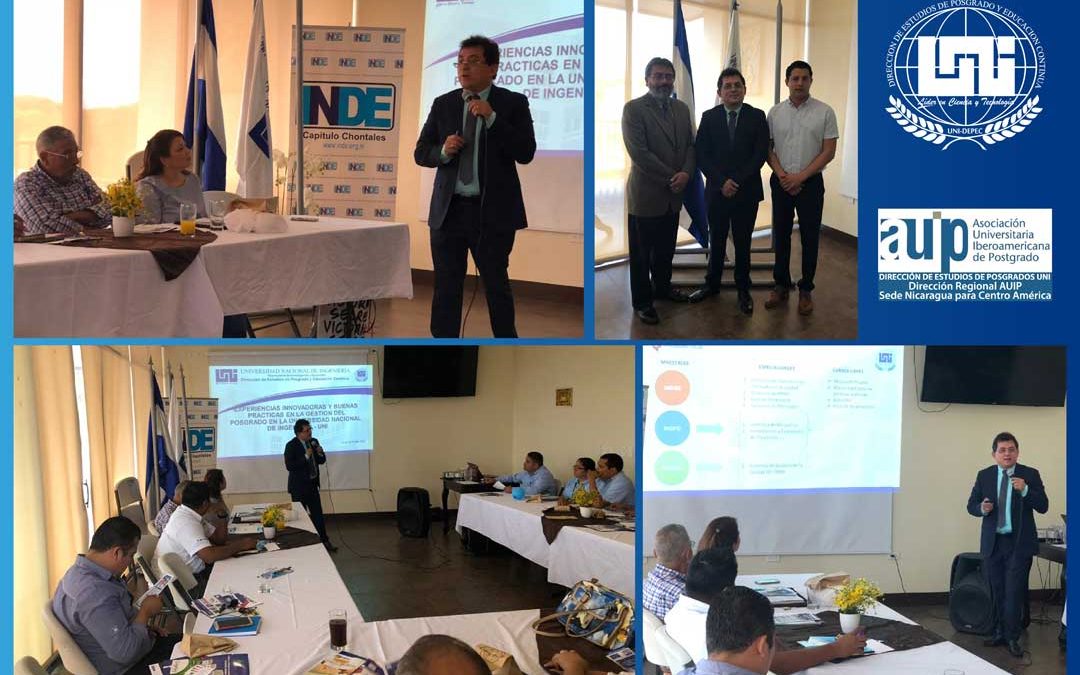 La Dirección de Estudios de Posgrados y Educación Continua de la Universidad Nacional de Ingeniería Participa en el Encuentro Taller para el Fortalecimiento del Sistema  Empresarial de Chontales